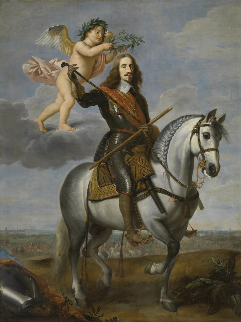 Equestrian portrait of Archduke Leopold Wilhelm, by Unknown, oil, 1650