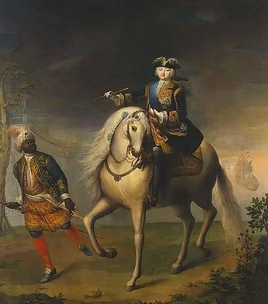 Equestrian Portrait of Empress Elizabeth, by Unknown