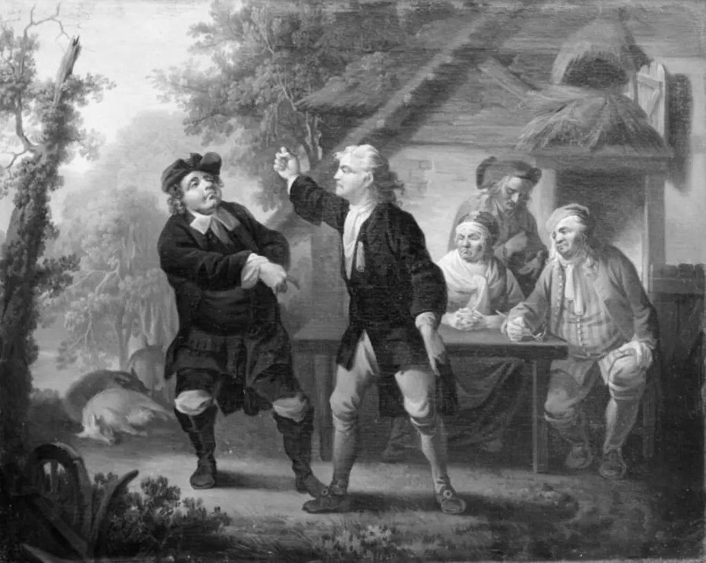 Erasmus Montanus, III akt, 3. scene, by Unknown, 1750