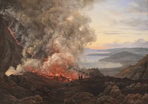 Eruption of the Volcano Vesuvius, by Unknown