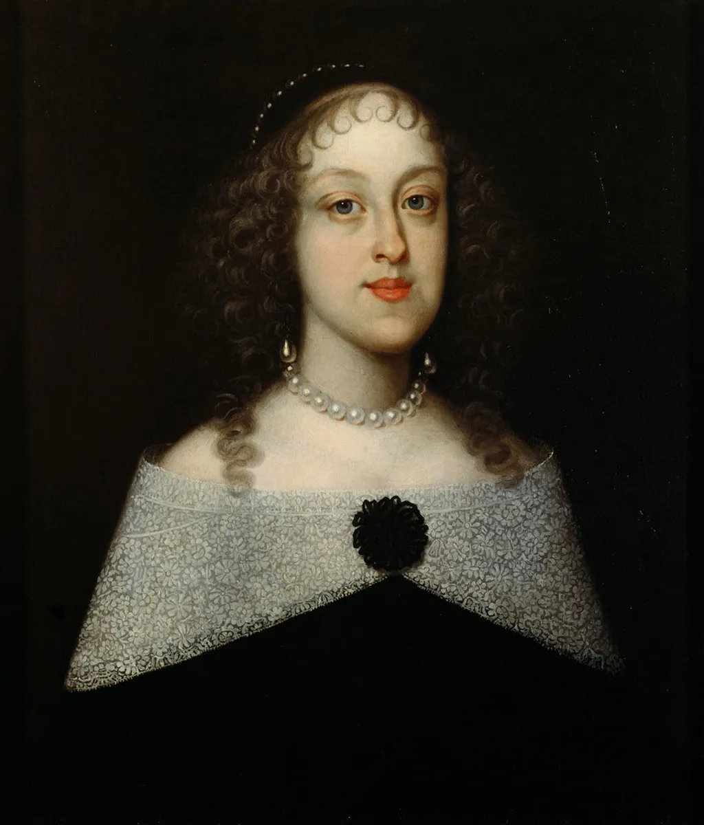 Erzherzogin Isabella Klara (1629-1685) in schwarzem Kleid, Brustbild, by Unknown, oil, 1648