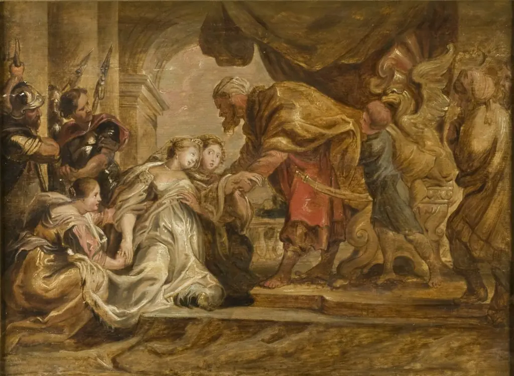 Esther and Ahasuerus, by Unknown, 1712