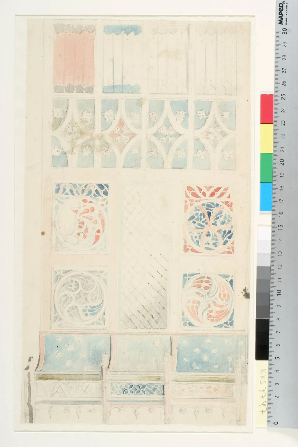 Et gotisk skab i Assens kirke, by Unknown, unspecified, 1840