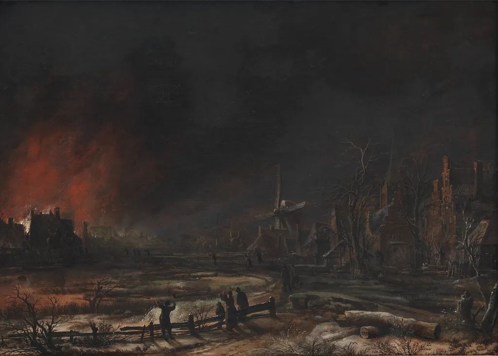 Et schweizerlandskab med bjerget Wetterhorn, by Unknown, 1835