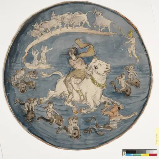 Europas bortførelse (udkast til fad), by Unknown