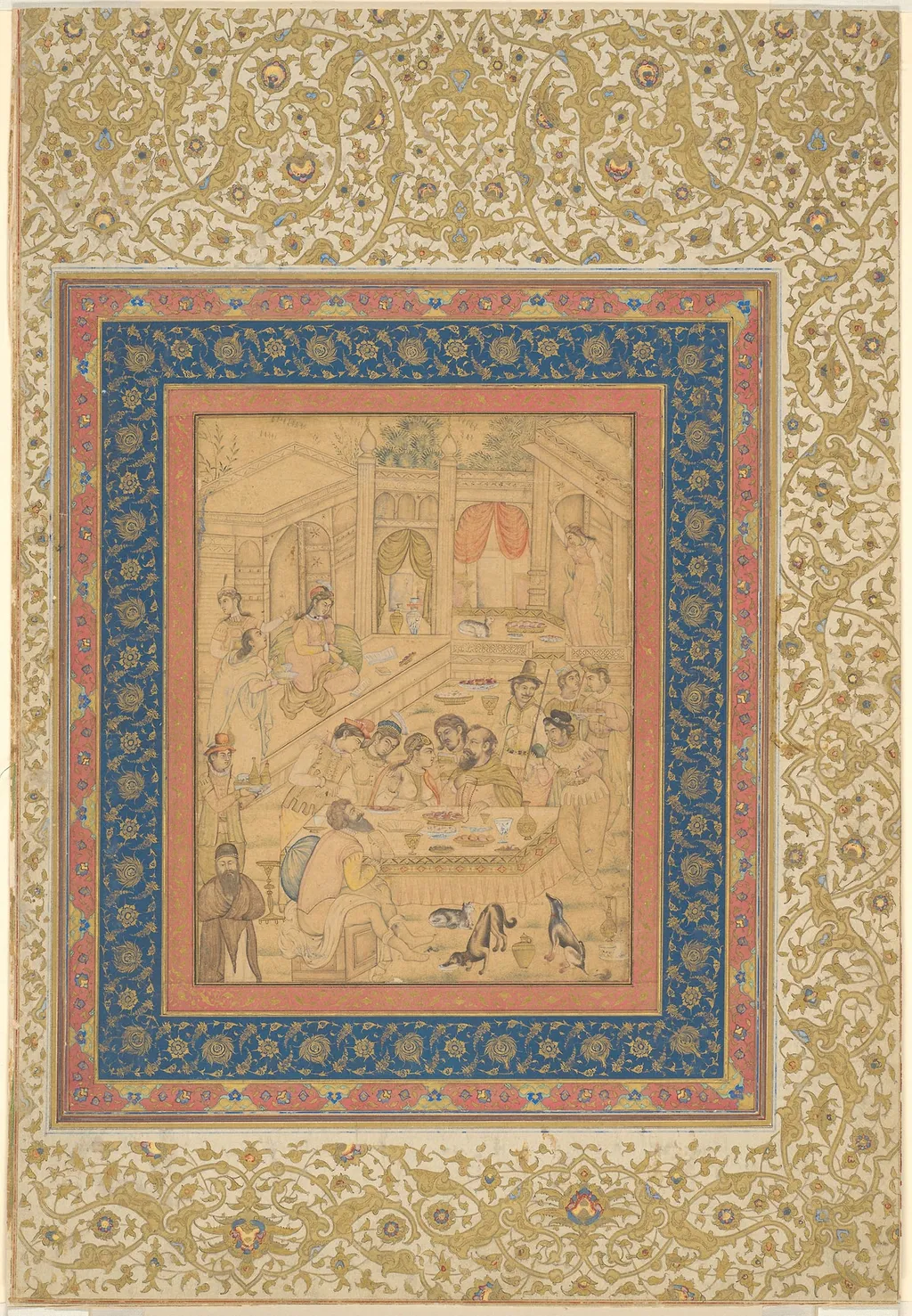 European Banquet Scene, by Unknown, unspecified, 1600