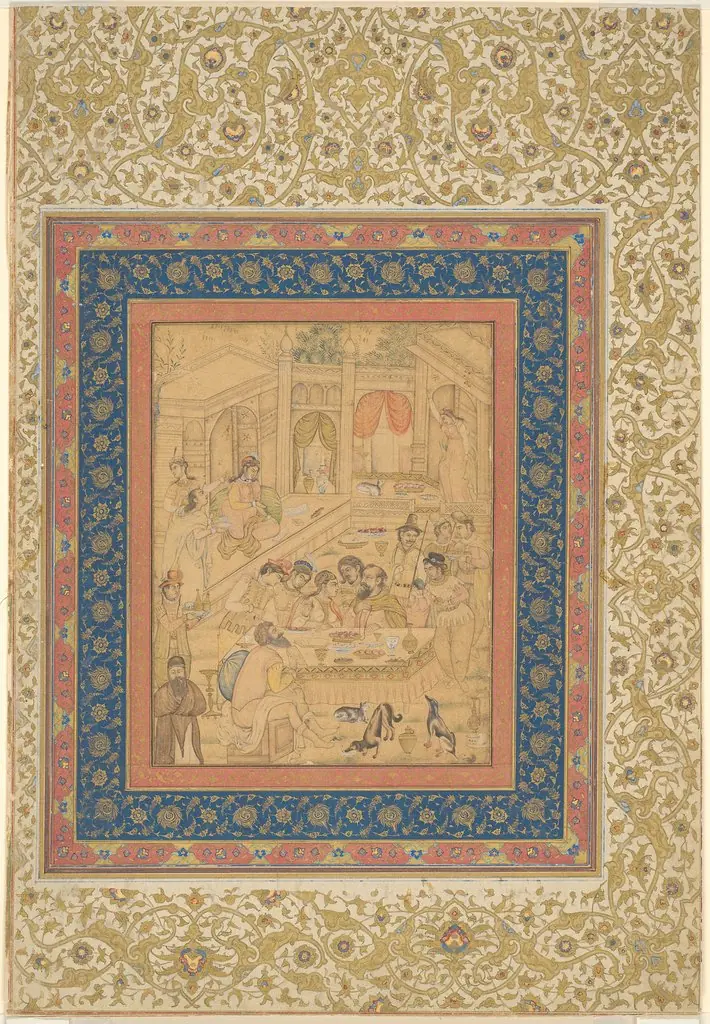 European Banquet Scene, by Unknown