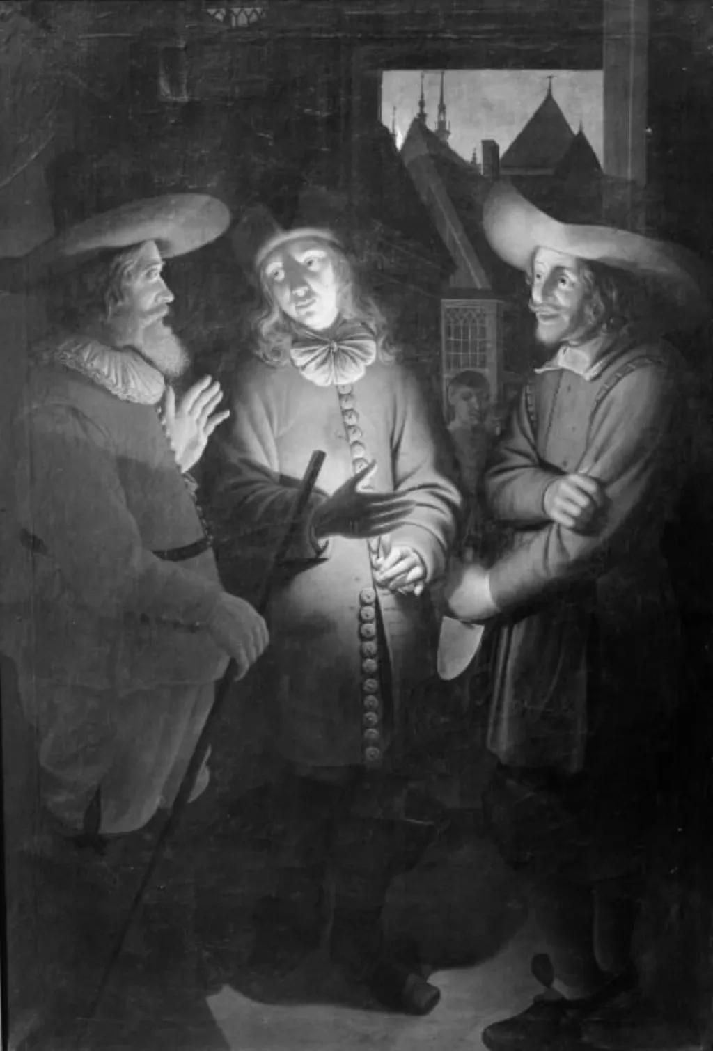 Evening Conversation, by Unknown, 1655