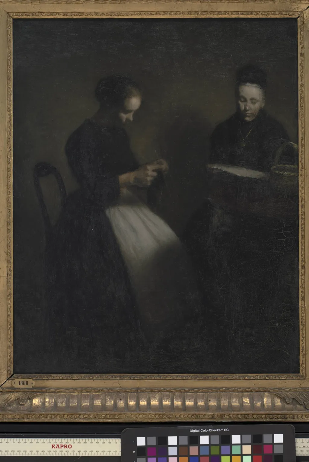 Evening in the Drawing Room. The Artist's Mother and Wife, by Unknown, 1891