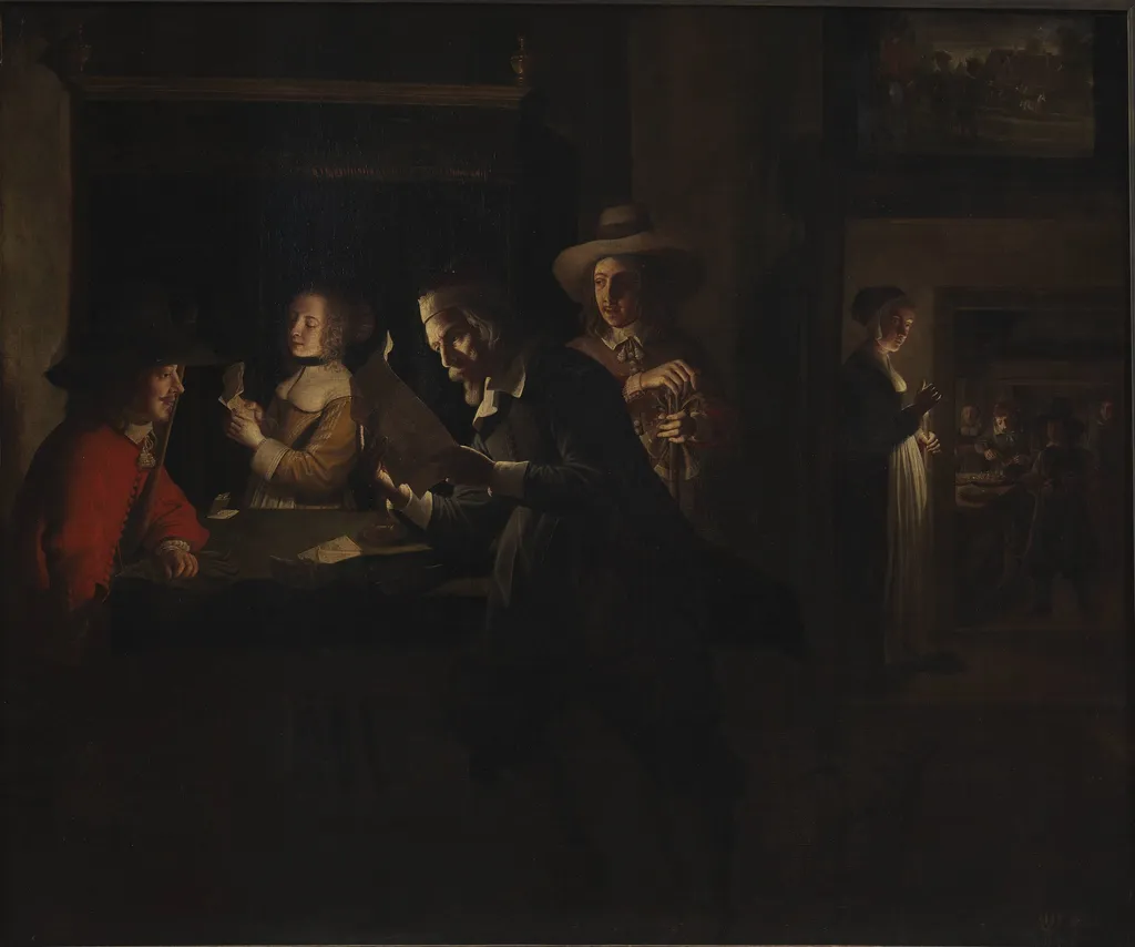 Evening Interior, by Unknown, 1651