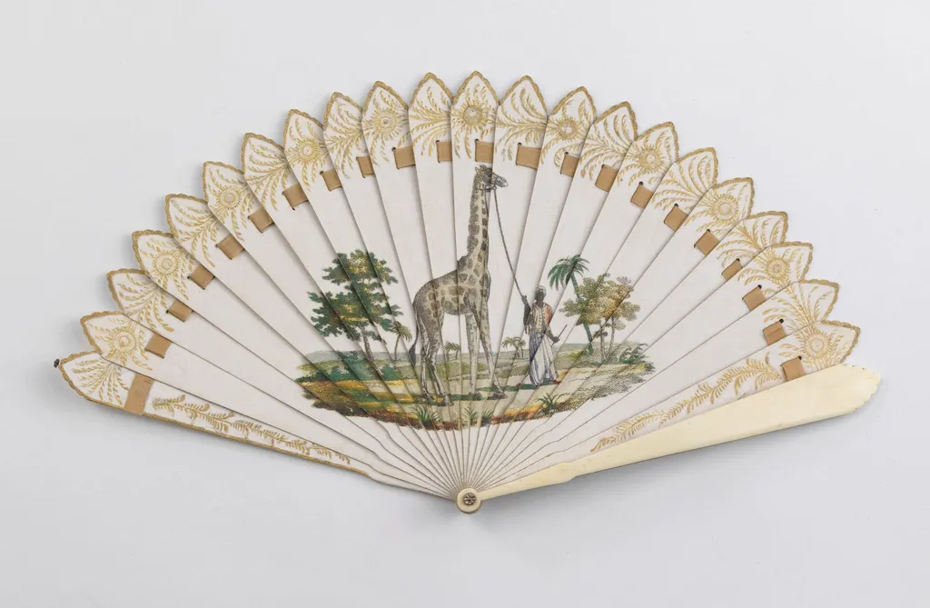 Eventail carnet de bal à la girafe, by Unknown, unspecified, 1827