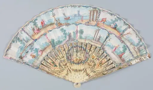 Eventail plié cabriolet, by Unknown