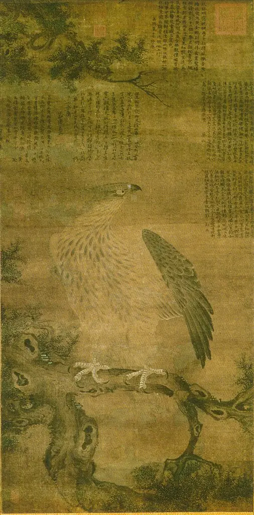 宋人畫鷹　軸, by Unknown, 1350