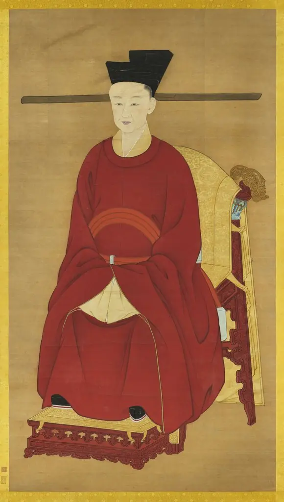 宋度宗坐像 軸, by Unknown