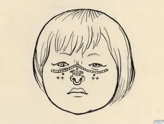 face painting, drawing, painting, painting, bone painting, body painting, drawing, drawing, by Unknown, 1928