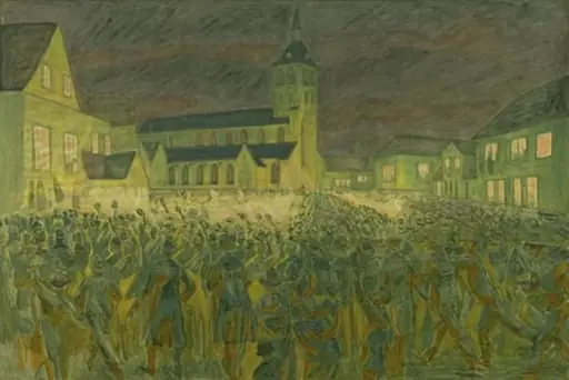 Fakkeltoget 1867 for H.C. Andersen i Odense, by Unknown