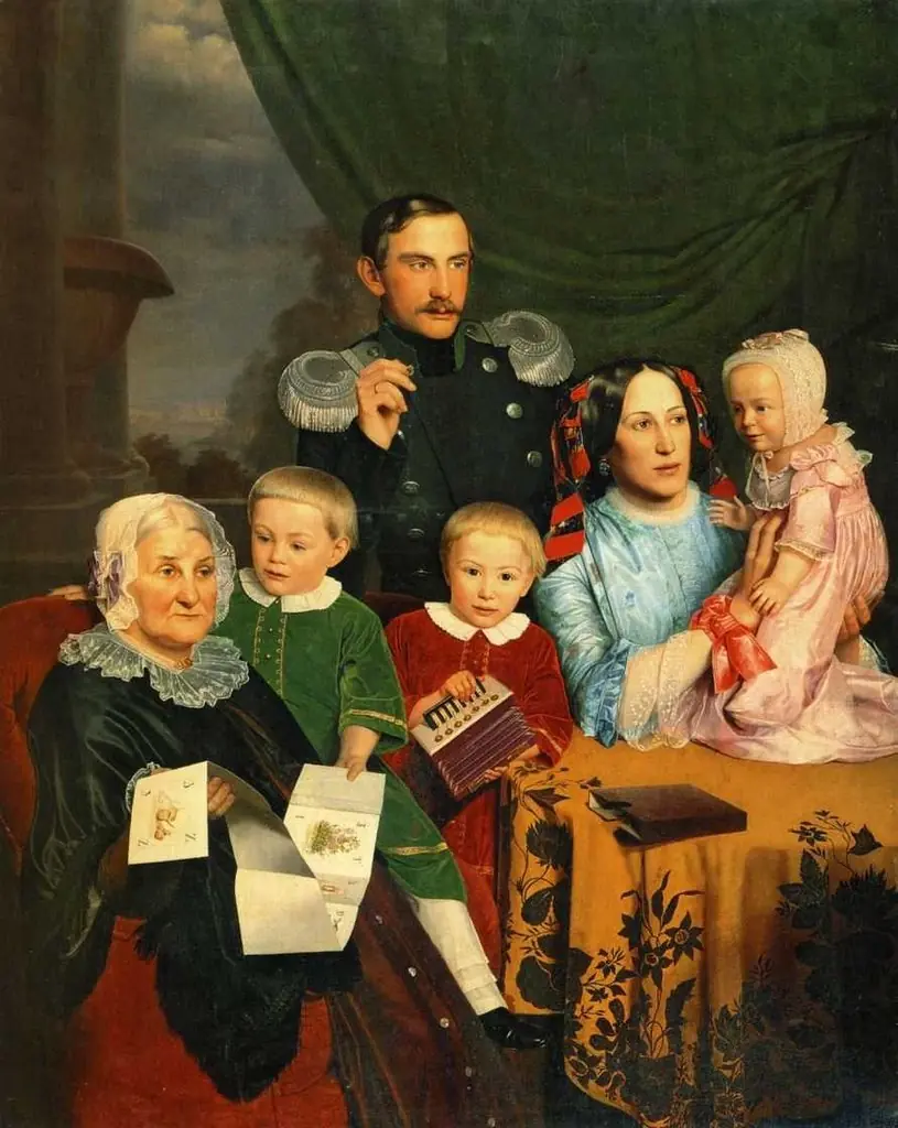 Family portrait, by Unknown