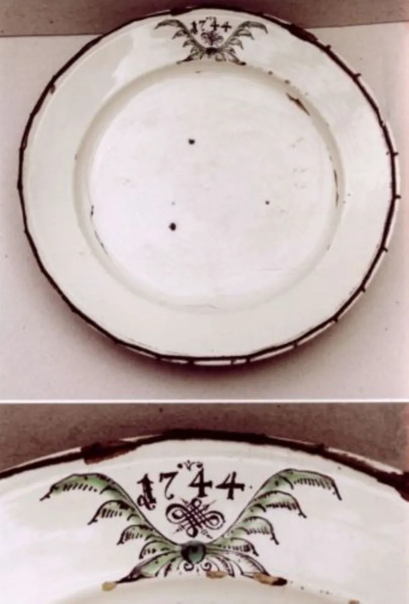 farfurie, by Unknown, 1744
