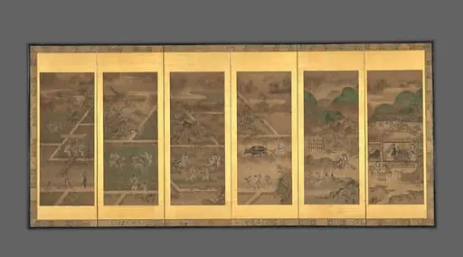 農耕作月次図屏風|Farmers' Lives in the Twelve Months, by Unknown, 1700