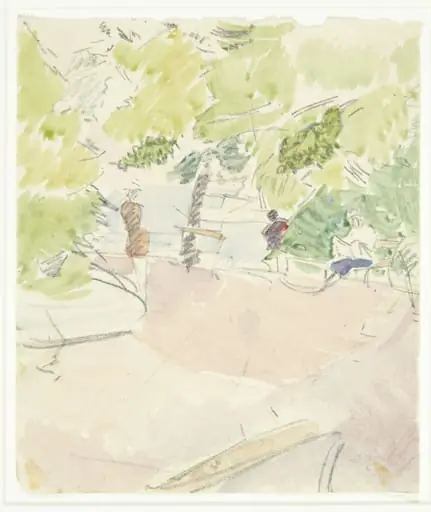 Farvestudie til Langeliniebilledet, by Unknown