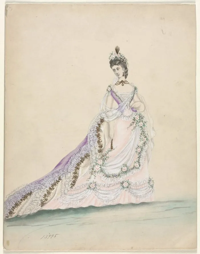 Fashion Study (designed for Worth), by Unknown, 1870