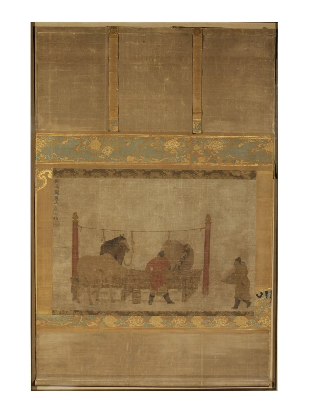 Feeding horses, by Unknown, paint, 1