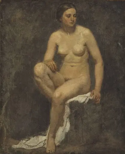 Female Nude in the Studio of Thomas Couture, by Unknown