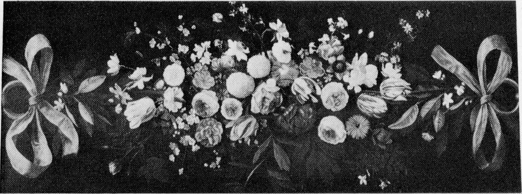 Festoon of flowers, by Unknown