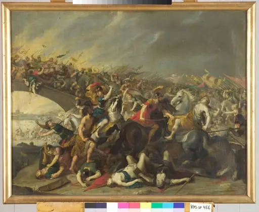 Fight with Amazons, by Unknown