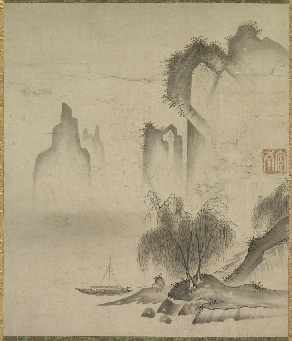 Figure Mooring a Boat, by Unknown, unspecified, 1549