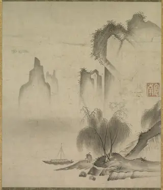 Figure Mooring a Boat, by Unknown, 1549