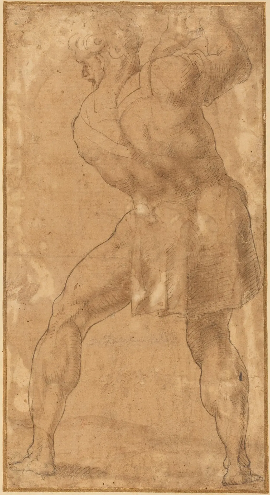 Figure of a Man, by Unknown, chalk, 1521