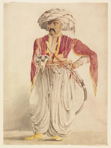 Figure of a Man in Turkish Military Costume, by Unknown