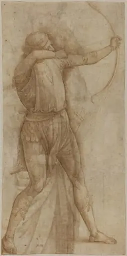 Figure of an Archer [recto], by Unknown