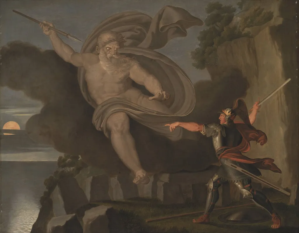 Fingal´s Battle with the Spirit of Loda, by Unknown, 1797