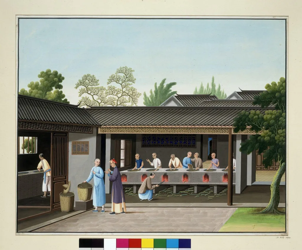Firing Tea, by Unknown, paint, 1800