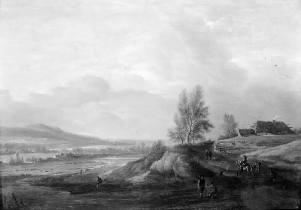 Flodlandskab, by Unknown, 1734