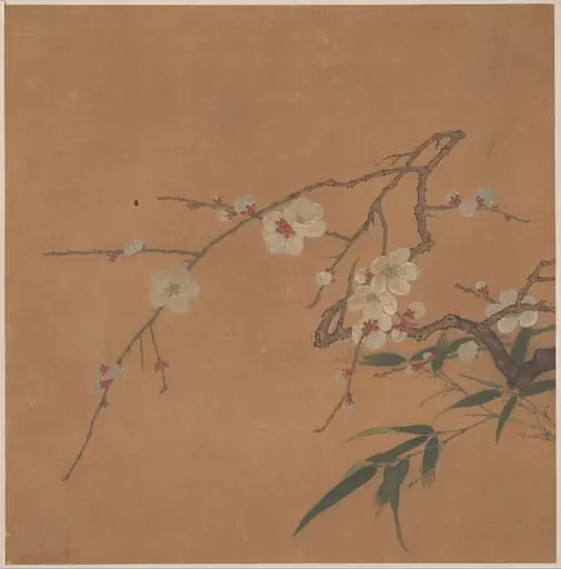 明/清   佚名   梅竹圖   冊頁|Flowering Plum and Bamboo, by Unknown, 1622