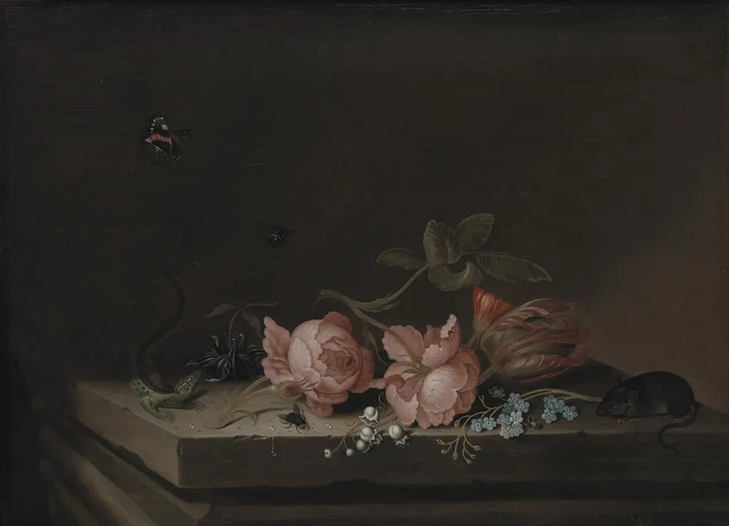 Flowers, by Unknown, 1650