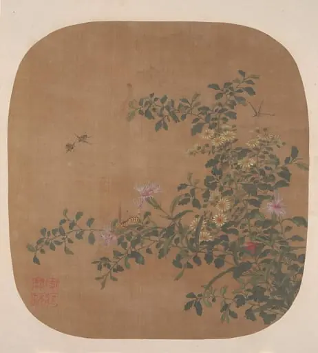 清   佚名   蜂舞花叢   册頁|Flowers and Bees, by Unknown