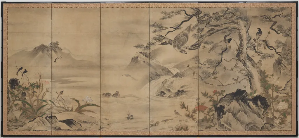 Flowers and Birds, by Unknown, unspecified, 1600