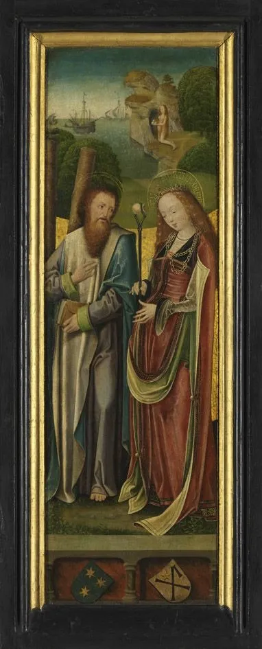 Flügelpaar: Die hll. Andreas und Agatha Außenseite: Maria der Verkündigung, by Unknown, unspecified, 1517