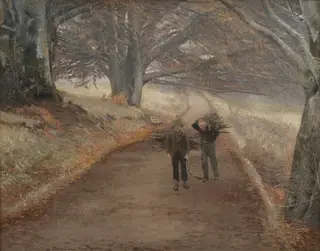 Footpath near Herlufsholm, Zealand, by Unknown, 1890