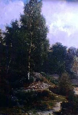 Forest of Fontainebleau, by Unknown, oil, 1850