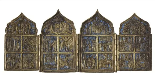 Four Leafed Folding Metal Icon, by Unknown, unspecified
