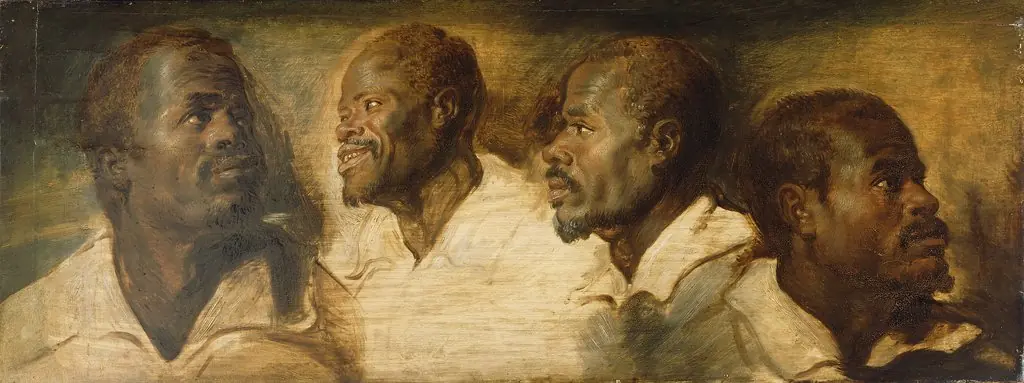 Four Studies of a Male Head, by Unknown