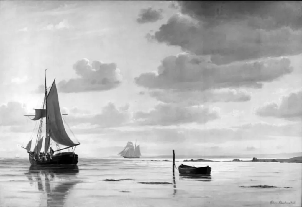 Fra Begtrupvigen ved (Hels) Mols, by Unknown, 1864