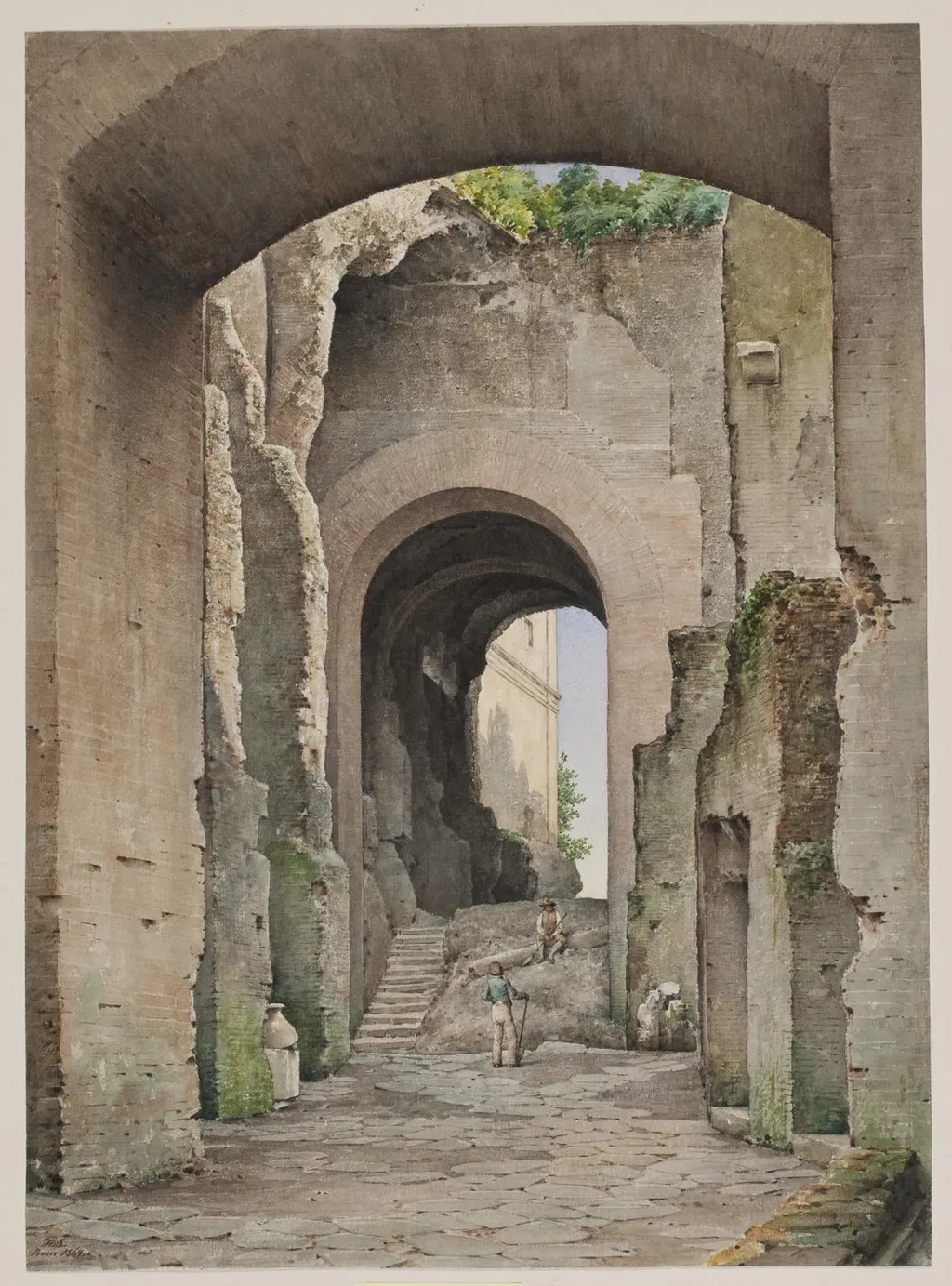 Fra udgravning i Kejserpaladset, Rom 1864, by Unknown, unspecified, 1864