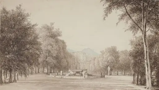 Fra Villa Reale (nu Villa Nazionale) ved Napoli, by Unknown