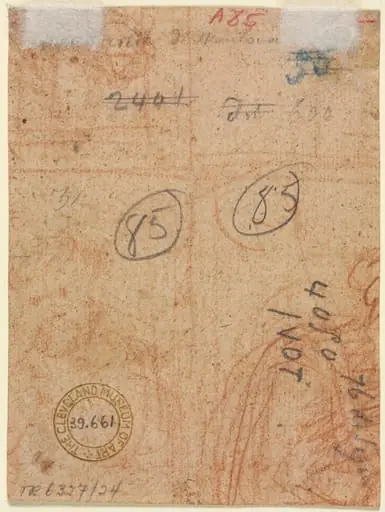Fragment of Two Figures (verso), by Unknown